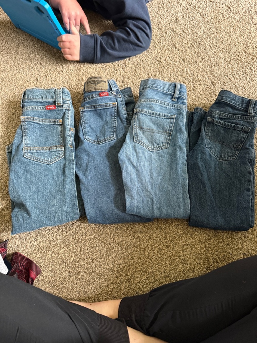 Wrangler Kids & Childrens place Jeans Bundle in Light, Medium and Dark Blue
